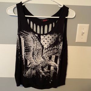 Black Bald Eagle Tank Top/ Offers Welcome